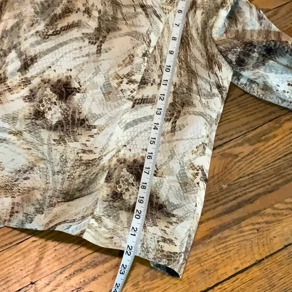 Perceptions New York blazer ruffle front snake print - Picture 7 of 8